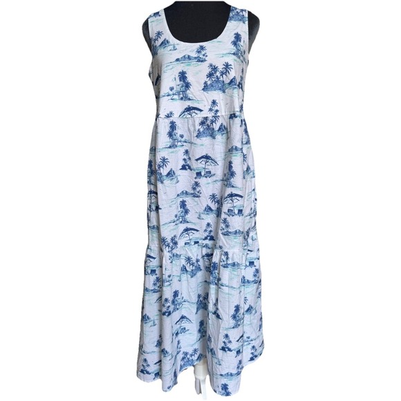 Tommy Bahama Nova Wave Beach Days Dress XS/TP Seersucker Cotton Vacation $178 - Picture 2 of 16